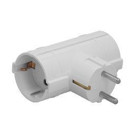 WOLFPACK LINEA PROFESIONAL Adaptador Doble Schuko 16 A 250 V Blanco