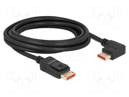 DeLOCK Cable DisplayPort 8K 60Hz 3m con conector de 90° izquierda