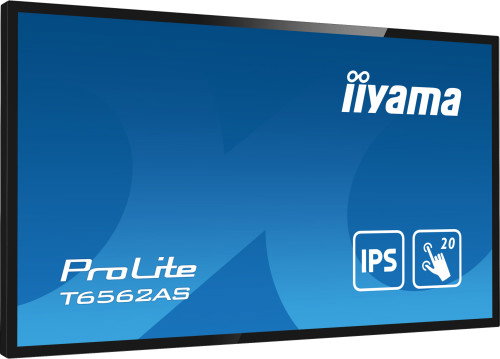 Iiyama Pantalla Señalización Interactiva T6562AS-B1 65" IPS 4K Ultra HD 500 cd/m² Android 8.0 24/7 Negro Pantalla Táctil