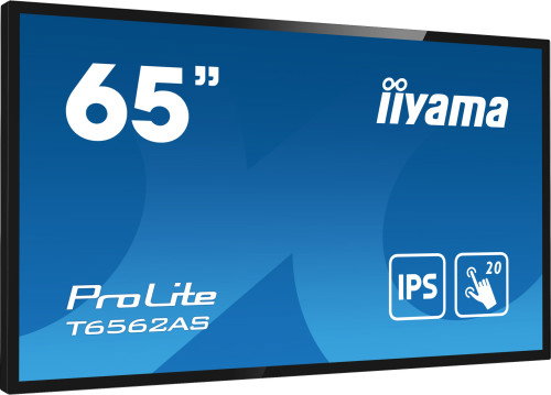 Iiyama Pantalla Señalización Interactiva T6562AS-B1 65" IPS 4K Ultra HD 500 cd/m² Android 8.0 24/7 Negro Pantalla Táctil