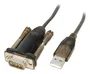 Lindy 42855 Cable de Serie USB Tipo A a RS-232 DB9 Macho 1,5 m Gris Transparente