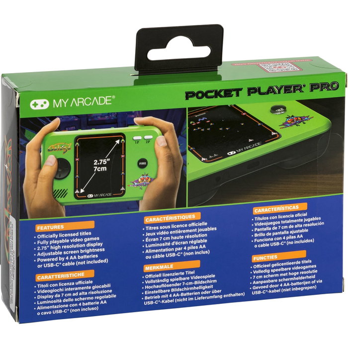 dreamGear My Arcade Pocket Player Pro Galaga Green / Black