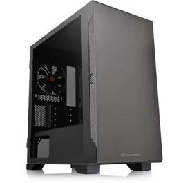 Thermaltake S100 Caja PC Micro-ATX / Mini-ITX, Sin Fuente, Mini Torre, Panel Lateral Vidrio Templado, Negro