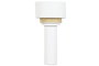 DKD Home Decor Lámpara de Pie Blanca Natural Cerámica y Poliéster 42 x 42 x 85 cm