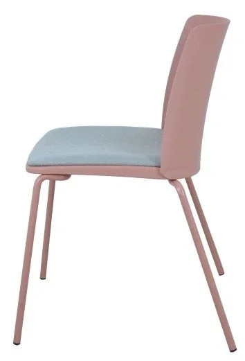 PIQUERAS Y CRESPO Pack de 4 sillas Orgaz Bali gris claro con carcasa y chasis rosa PIQUERAS Y CRESPO Pack de 4 sillas Orgaz Bali gris claro con carcasa y chasis rosa