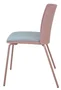PIQUERAS Y CRESPO Pack de 4 sillas Orgaz Bali gris claro con carcasa y chasis rosa