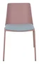 PIQUERAS Y CRESPO Pack de 4 sillas Orgaz Bali gris claro con carcasa y chasis rosa