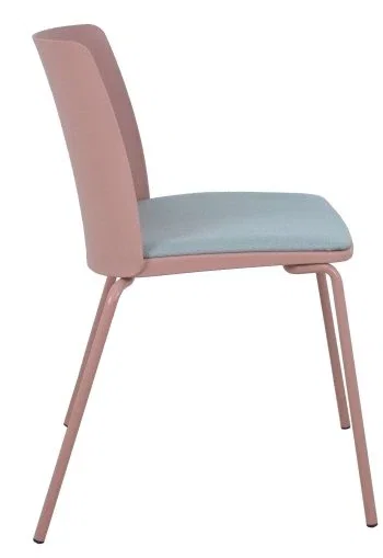 PIQUERAS Y CRESPO Pack de 4 sillas Orgaz Bali gris claro con carcasa y chasis rosa PIQUERAS Y CRESPO Pack de 4 sillas Orgaz Bali gris claro con carcasa y chasis rosa