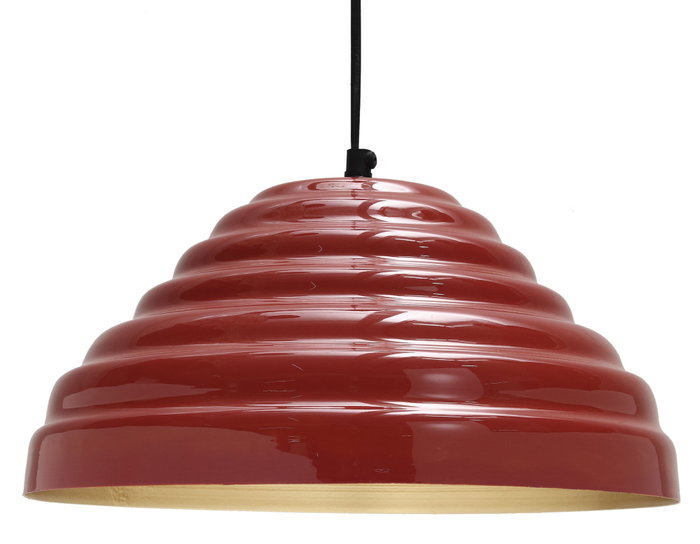 DKD Home Decor Lámpara de Techo de Hierro Lacado Rojo