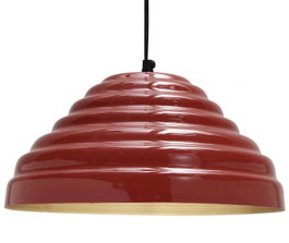 DKD Home Decor Lámpara de Techo de Hierro Lacado Rojo