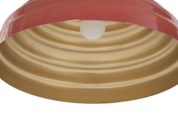 DKD Home Decor Lámpara de Techo de Hierro Lacado Rojo