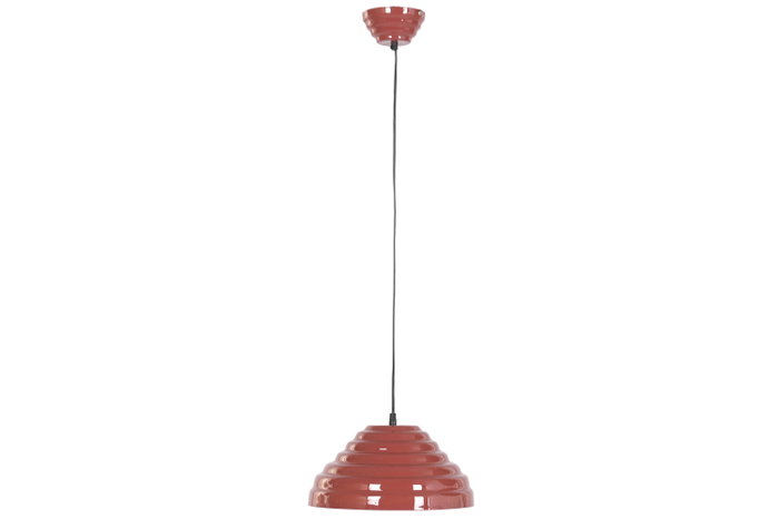 DKD Home Decor Lámpara de Techo de Hierro Lacado Rojo
