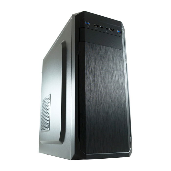 LC-Power 7039B Torre PC Midi-Tower Negro - Compatible con ATX, micro-ATX, Mini-ITX, 7 Ranuras, 1x 5.25", USB 3.2 Gen 1