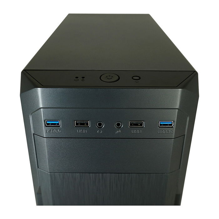 LC-Power 7039B Torre PC Midi-Tower Negro - Compatible con ATX, micro-ATX, Mini-ITX, 7 Ranuras, 1x 5.25", USB 3.2 Gen 1