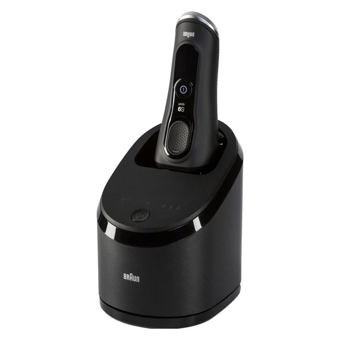 Braun Series 9 9352cc Sport Máquina de Afeitar Eléctrica con Estación de Limpieza y Carga - 4 Cabezales, Negro/Gris, Incluye Maletín de Viaje
