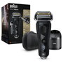 Braun Series 9 9352cc Sport Máquina de Afeitar Eléctrica con Estación de Limpieza y Carga - 4 Cabezales, Negro/Gris, Incluye Maletín de Viaje