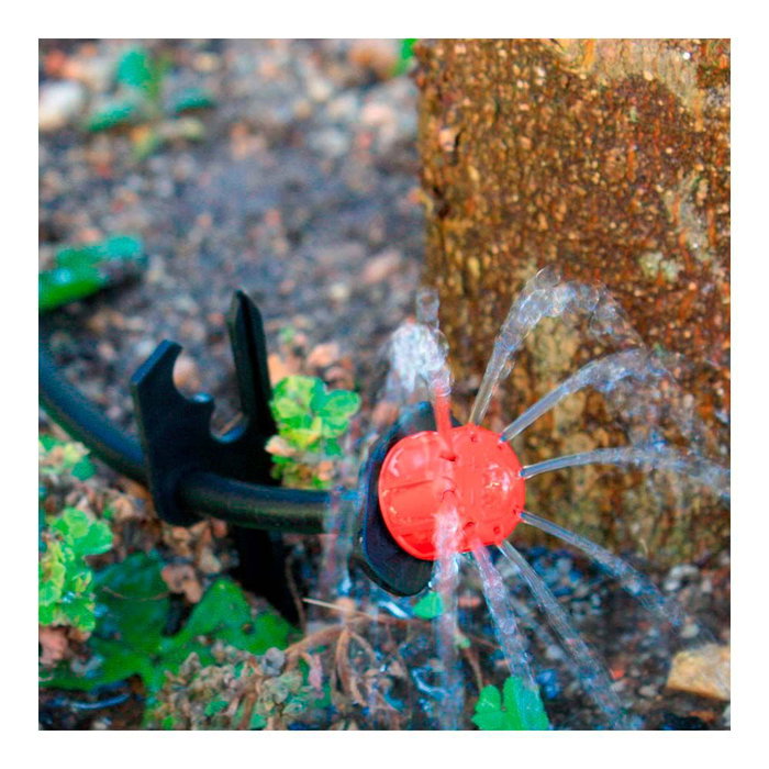 Blue Bird-Altadex Goteros Regulables 0-70 l/h, 50 uds, Polipropileno, Anti UV, Negro/Rojo