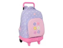 Safta Mochila escolar grande con ruedas compact extraible bouquet 450x330x220 mm