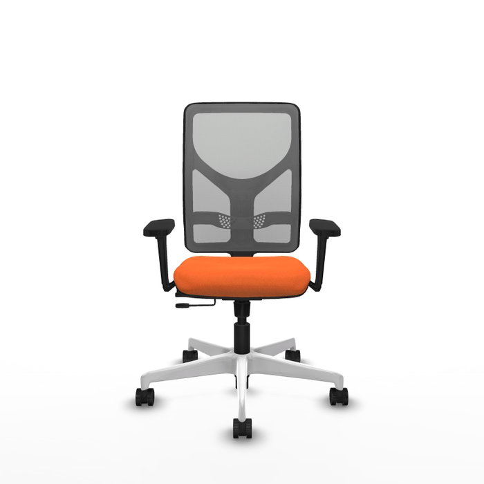 PIQUERAS Y CRESPO Silla de oficina Motilla con mecanismo Sincro/Traslack Naranja y Gris