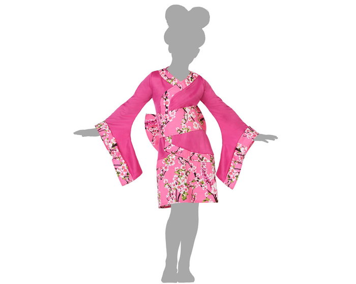 Disfraz Geisha Niña Infantil Rosa (5-6 Años)