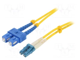 QOLTEC Cable de conexión de fibra óptica LC/UPC a SC/UPC, 2m, SMF G652D