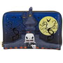 Loungefly Cartera Jack Skellington Pesadilla Antes de Navidad Disney, Cartera con Cremallera de Cuero Vegano