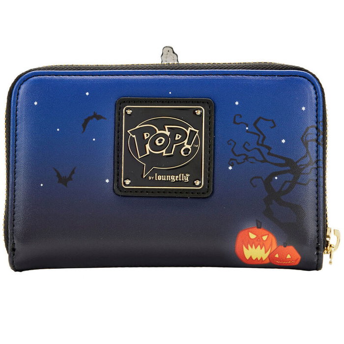 Loungefly Cartera Jack Skellington Pesadilla Antes de Navidad Disney, Cartera con Cremallera de Cuero Vegano