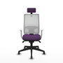 PIQUERAS Y CRESPO Silla de oficina Horna con Mecanismo Sincro Morado y Blanco