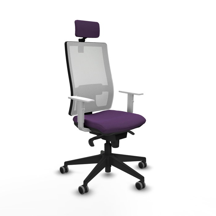 PIQUERAS Y CRESPO Silla de oficina Horna con Mecanismo Sincro Morado y Blanco PIQUERAS Y CRESPO Silla de oficina Horna con Mecanismo Sincro Morado y Blanco