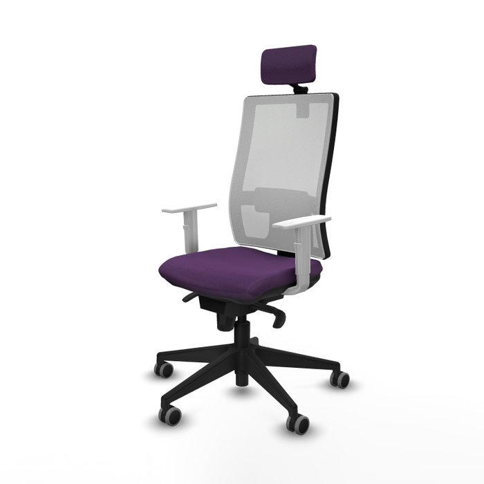 PIQUERAS Y CRESPO Silla de oficina Horna con Mecanismo Sincro Morado y Blanco PIQUERAS Y CRESPO Silla de oficina Horna con Mecanismo Sincro Morado y Blanco