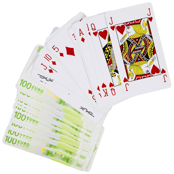 Mister Gadget Baraja 54 Cartas Billetes Colección Casino Medida 5.5x10cm