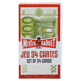Mister Gadget Baraja 54 Cartas Billetes Colección Casino Medida 5.5x10cm
