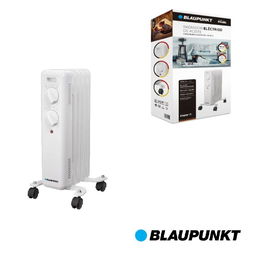 BLAUPUNKT Radiador de Aceite, 5 Elementos, 1000W, Calefactor Eléctrico, Altura 45 cm, Calefacción para Hogar