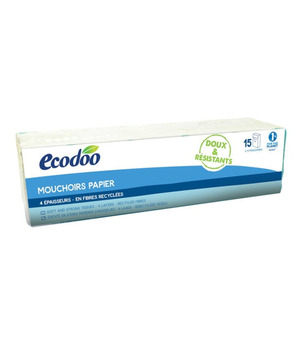 ECODOO Pañuelos de Bolsillo Triple Capa 15ud.