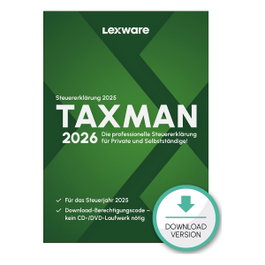 Lexware Taxman 2026 para 1 dispositivo y hasta 5 declaraciones de impuestos - ESD-Download