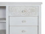 Giner y Colomer Mueble TV con 6 Cajones y 2 Huecos Abiertos en Madera de Mango Blanco