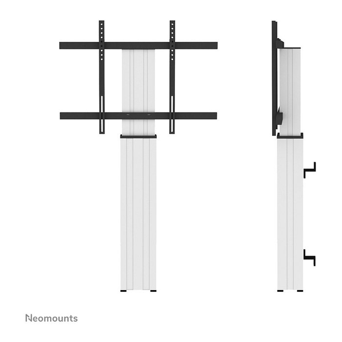 Neomounts Soporte de TV/Pantalla Electrónico de Pared para 42-100 pulgadas (106.7-254 cm), Capacidad 130 kg, Altura Ajustable 105-155 cm, Color Plata, Referencia PLASMA-W2250SILVER