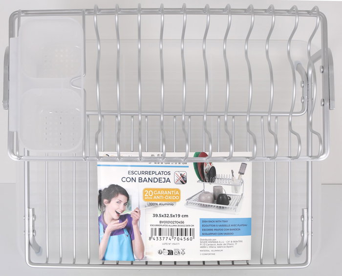 Confortime Escurreplatos Alluma 39.5 cm x 32.5 cm x 19 cm (6 Unidades)