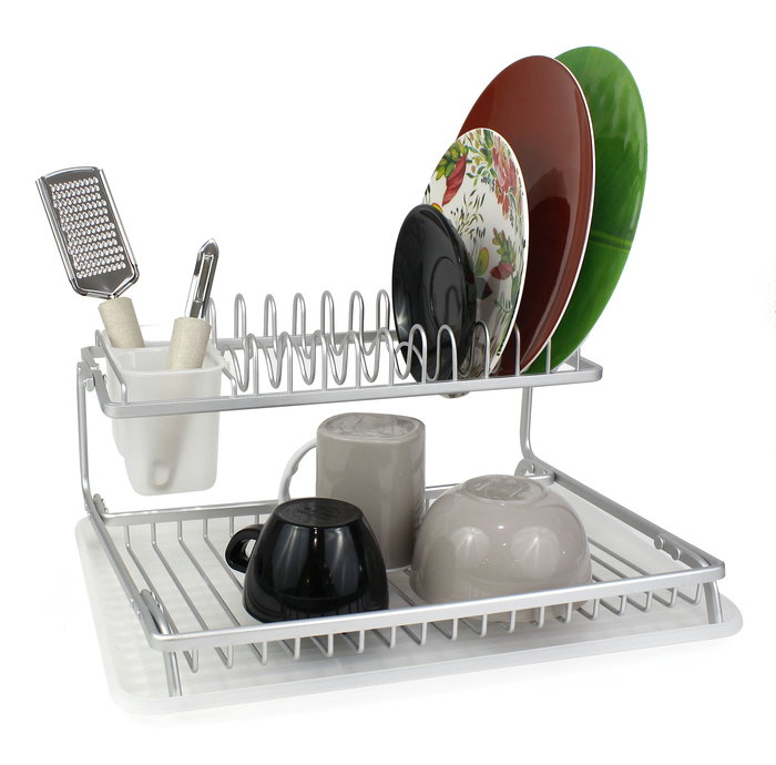 Confortime Escurreplatos Alluma 39.5 cm x 32.5 cm x 19 cm (6 Unidades)