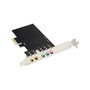 MicroConnect MC-CMI6CH-PCIE Tarjeta de Sonido PCIe 5.1 Canales para PC, Audio Envolvente para Juegos, Películas y Música