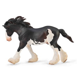 Collecta Figura Semental Clydesdale Negro Sabino Réplica Real a Escala Modelo Detallado +3 Años 88981