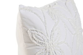 DKD Home Decor Coord cama 1c24 Cojin Boho Blanco 60 x 60 cm (2 Unidades)