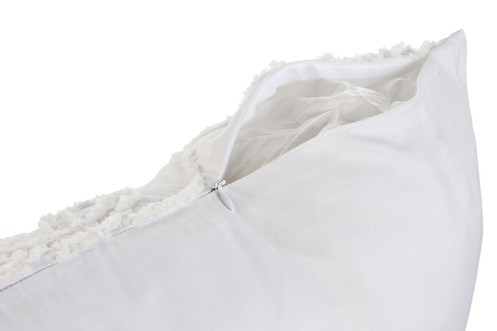 DKD Home Decor Coord cama 1c24 Cojin Boho Blanco 60 x 60 cm (2 Unidades)