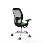 PIQUERAS Y CRESPO Silla de oficina Jorquera con mecanismo Sincro/Traslack Verde y Blanco