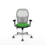 PIQUERAS Y CRESPO Silla de oficina Jorquera con mecanismo Sincro/Traslack Verde y Blanco