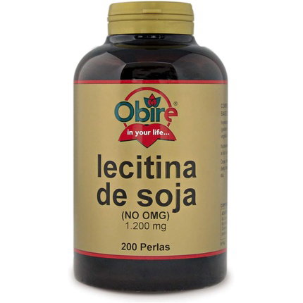 OBIRE Lecitina de Soja IP 1200 mg, 200 perlas