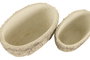 DKD Home Decor Set de 2 Centros de Mesa Barroco de Cemento Blanco Rozado