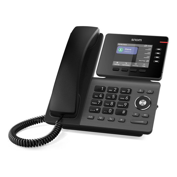 Snom D810W Teléfono IP Negro con Pantalla IPS de 3.36", 35 Teclas, Gigabit Ethernet, WiFi y PoE