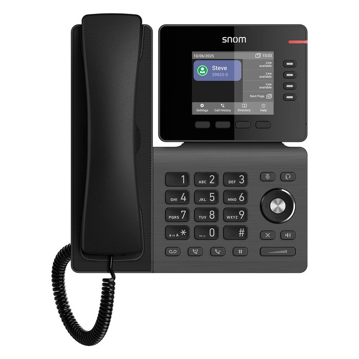 Snom D810W Teléfono IP Negro con Pantalla IPS de 3.36", 35 Teclas, Gigabit Ethernet, WiFi y PoE