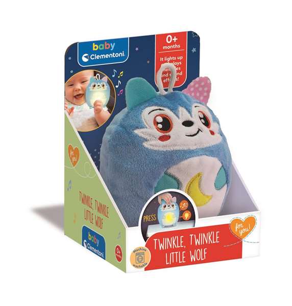 Clementoni Peluche Lobito Luminoso con Sonidos 16x12x12 cm